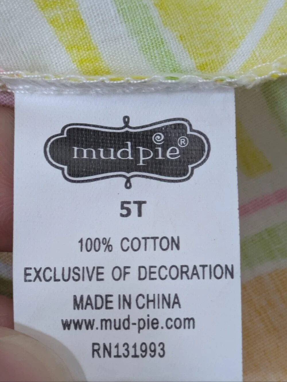 Mud Pie Citrus Fruit Swim Coverup 5T